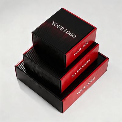 Caixas de sapatos femininos de luxo personalizadas com logotipo, embalagem postal ecológica, cartão canelado para sapatos ou roupas