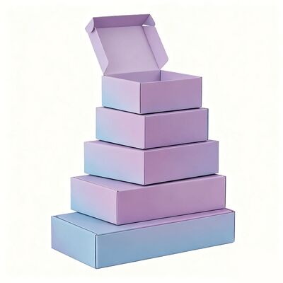 Caixa-presente de cartão corrugado biodegradável personalizada Pequena caixa de papel de embalagem de correio de luxo