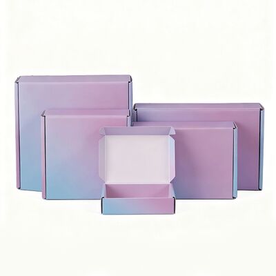 Caixa-presente de cartão corrugado biodegradável personalizada Pequena caixa de papel de embalagem de correio de luxo