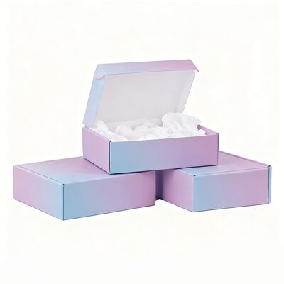 Caixa-presente de cartão corrugado biodegradável personalizada Pequena caixa de papel de embalagem de correio de luxo