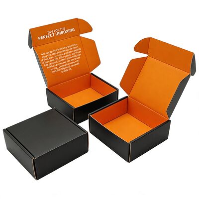 Logotipo personalizado Caixa de envio de papel ondulado elegante e elegante para roupas camiseta chapéu