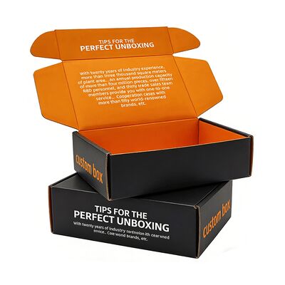 Logotipo personalizado Caixa de envio de papel ondulado elegante e elegante para roupas camiseta chapéu