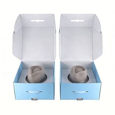 Caixas de chapéu personalizadas com logotipo Eco-friendly Revestido rígido Luxury Cartão de Envio Caixas de papel embalagem para bonés