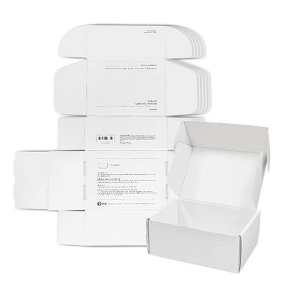 Estilo de moda Caixa de papel retangular de correio Calçados e roupas brancos Caixas de envio