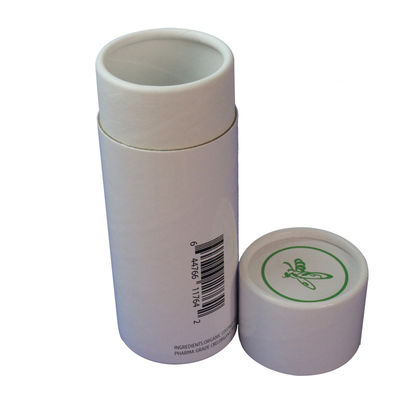 Caixa de presente de tubo de papel reciclável e elegante estampagem a quente com adesivos logotipo personalizado