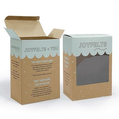 Eco-friendly Auto Lock Bottom Box Impressão UV Caixas de presente de papel Kraft castanho