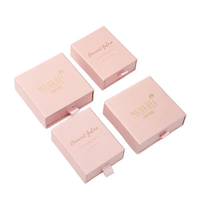 Fábrica a granel Custom Private Label Jewelry Box Necklace Earring Ring Packet Box Drawer