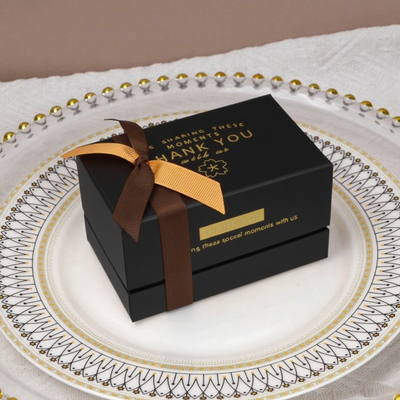 ISO9001 Customize Luxury Perfume Packaging Gift Box Two Pieces Lid and Base Bow Tie Caixa de papelão para cosméticos