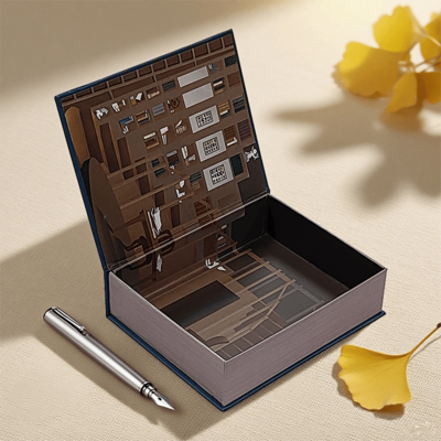 Caixa de presente de estilo de livro de luxo com fecho magnético Embalagem impressa personalizada para marcas Cosméticos de casamento Embalagem de design de moda